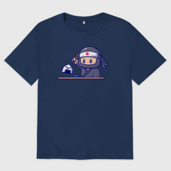 Мужская футболка оверсайз Суши самурай