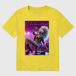 Футболка оверсайз мужская Барби поёт панк-рок, цвет: желтый