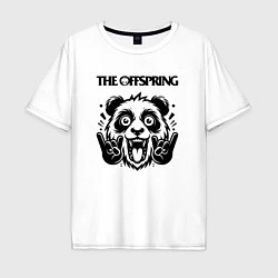 Футболка оверсайз мужская The Offspring - rock panda, цвет: белый