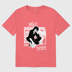 Мужская футболка оверсайз Поднятие уровня в одиночку Граффити