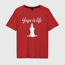 Мужская футболка оверсайз Yoga is life