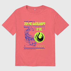 Футболка оверсайз мужская Только истинная мудрость, цвет: коралловый