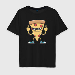 Мужская футболка оверсайз Pizza fuck
