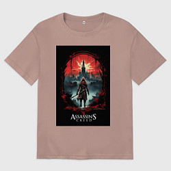 Мужская футболка оверсайз Assassins creed загадочный город