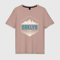 Мужская футболка оверсайз Brooklyn city