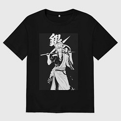 Мужская футболка оверсайз Гинтама Самурай