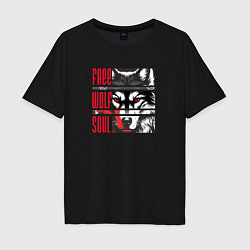 Мужская футболка оверсайз Free Wolf Soul