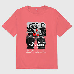 Футболка оверсайз мужская Depeche Mode - Collage mode, цвет: коралловый