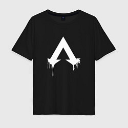 Мужская футболка оверсайз Логотип Apex с подтеками