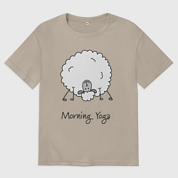 Мужская футболка оверсайз Утро и йога