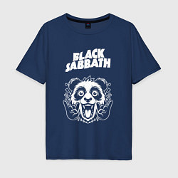 Футболка оверсайз мужская Black Sabbath rock panda, цвет: тёмно-синий