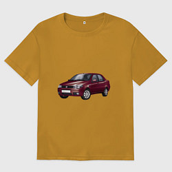 Футболка оверсайз мужская Fiat Albea, цвет: горчичный