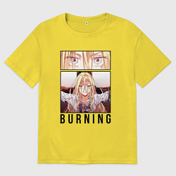 Футболка оверсайз мужская Королева со скальпелем - burning witch, цвет: желтый