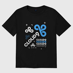 Футболка оверсайз мужская Cloud9 - geometry, цвет: черный