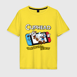 Футболка оверсайз мужская Switch cuphead, цвет: желтый