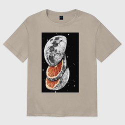 Мужская футболка оверсайз Планета из фруктов