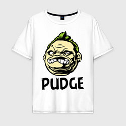 Футболка оверсайз мужская Pudge Face, цвет: белый