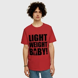 Футболка оверсайз мужская Light weight baby, цвет: красный — фото 2
