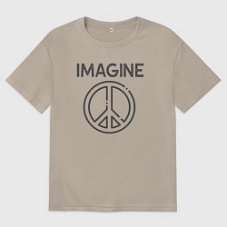 Мужская футболка оверсайз Peace imagine