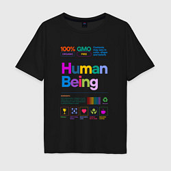 Мужская футболка оверсайз Человеческое существо - human being
