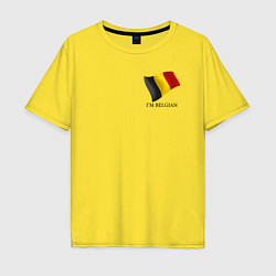 Мужская футболка оверсайз Im Belgian - motto