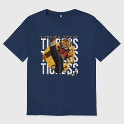 Мужская футболка оверсайз Мастер Тигрица кунг фу панда