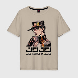 Мужская футболка оверсайз Jotaro Kujo - Jojo ai art