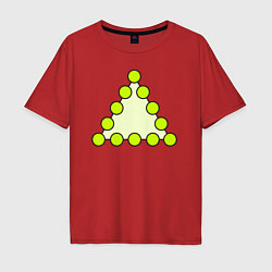 Мужская футболка оверсайз Треугольник из кругов