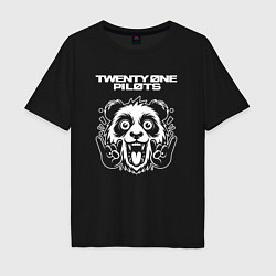 Мужская футболка оверсайз Twenty One Pilots rock panda