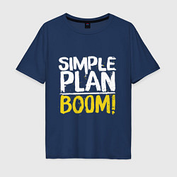 Мужская футболка оверсайз Simple plan - boom