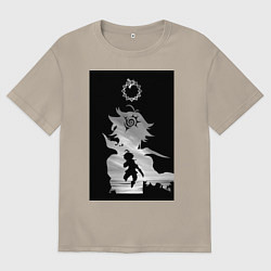 Футболка оверсайз мужская Семь смертных грехов Мелиодас, цвет: миндальный