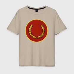 Футболка оверсайз мужская Рим Октавиана Total War: Rome II, цвет: миндальный