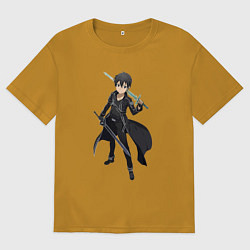 Мужская футболка оверсайз Мастера Меча Онлайн Кадзуто Киригая