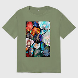 Мужская футболка оверсайз Re:Zero Субару Нацуки