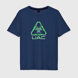 Мужская футболка оверсайз UAC зелёный повреждённый