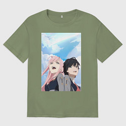 Футболка оверсайз мужская Милый во Франксе Хиро, цвет: авокадо