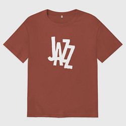 Мужская футболка оверсайз Jazz retro in white