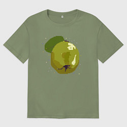 Мужская футболка оверсайз Айва и звезды - пиксельное