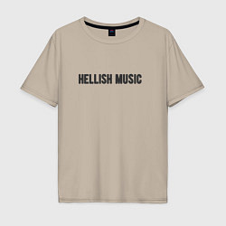 Мужская футболка оверсайз Hellish music
