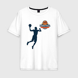 Мужская футболка оверсайз Игрок в баскетбол basketball