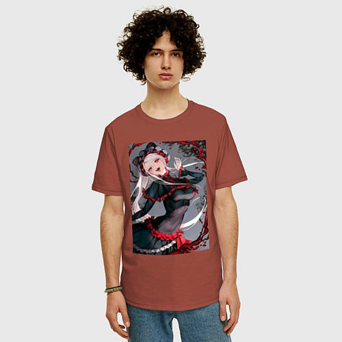 Мужская футболка оверсайз Повелитель Шаллтир Бладфоллен / Кирпичный – фото 3