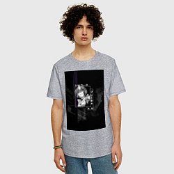 Футболка оверсайз мужская Горничная Рем, цвет: меланж — фото 2