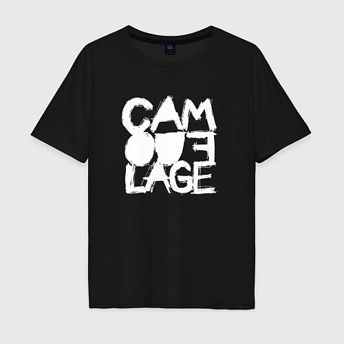 Мужская футболка оверсайз Camouflage - A synthpop band from germany / Черный – фото 1