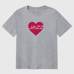 Мужская футболка оверсайз Джаз любовь навсегда