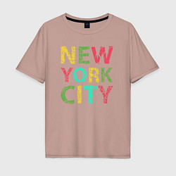 Мужская футболка оверсайз New York city colors