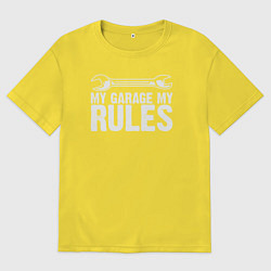Мужская футболка оверсайз Мой гараж мой правила