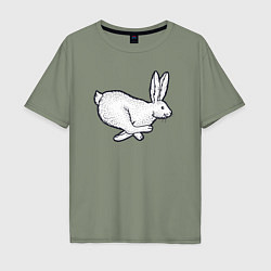 Мужская футболка оверсайз Бегущий кролик
