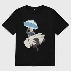 Мужская футболка оверсайз Вайолет Эвергарден автозапоминающая кукла