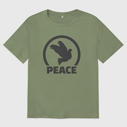 Мужская футболка оверсайз Peace bird