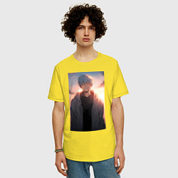 Футболка оверсайз мужская Тэцуя Куроко, цвет: желтый — фото 2